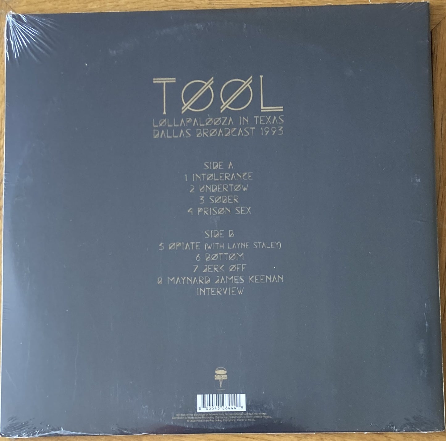 Benja Records | Tool Lollapalooza in Texas 1993 Vinyl