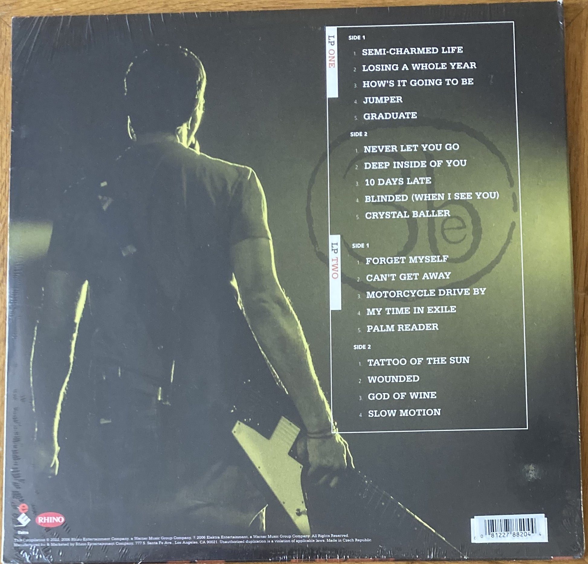 The back of 'Third Eye Blind - A Collection' on vinyl