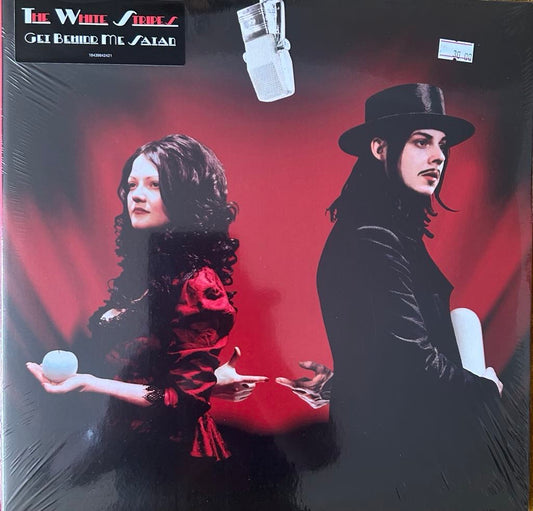 The front of 'The White Stripes - Get Behind Me Satan' on vinyl