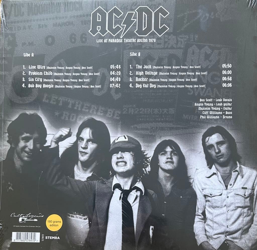 Benja Records| AC/DC Live At the Paradise Theatre 1978 Vinyl