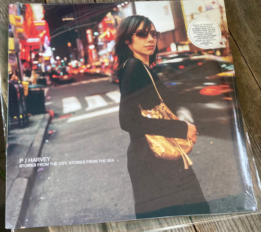 The front of 'PJ Harvey - Stories From the City, Stories From the Sea ' on vinyl
