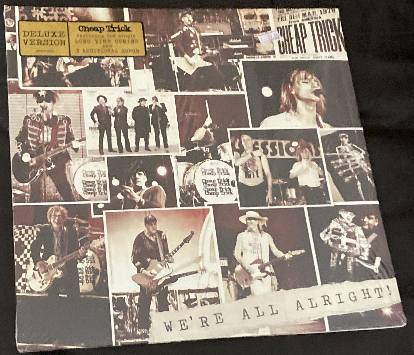 The Front of 'Cheap Trick - We're All Alright' on vinyl