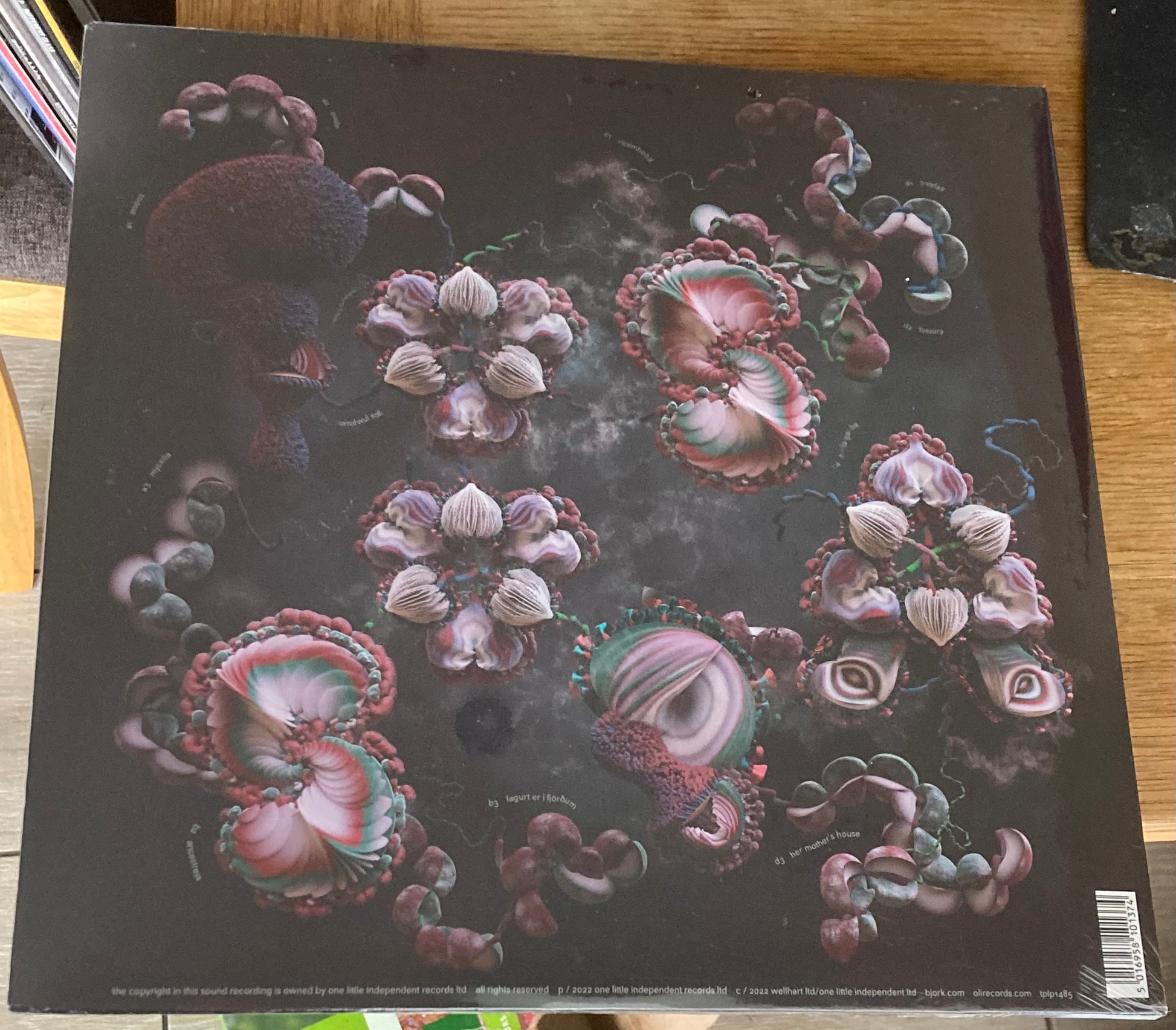 The back of 'Björk - Fossora' on vinyl