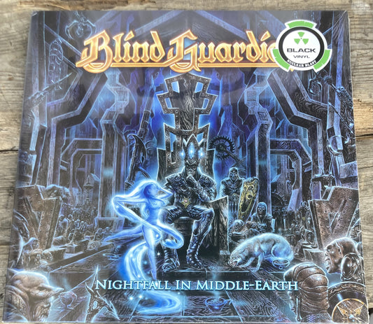 The front of 'Blind Guardian - Nightfall on Middle Earth' on vinyl