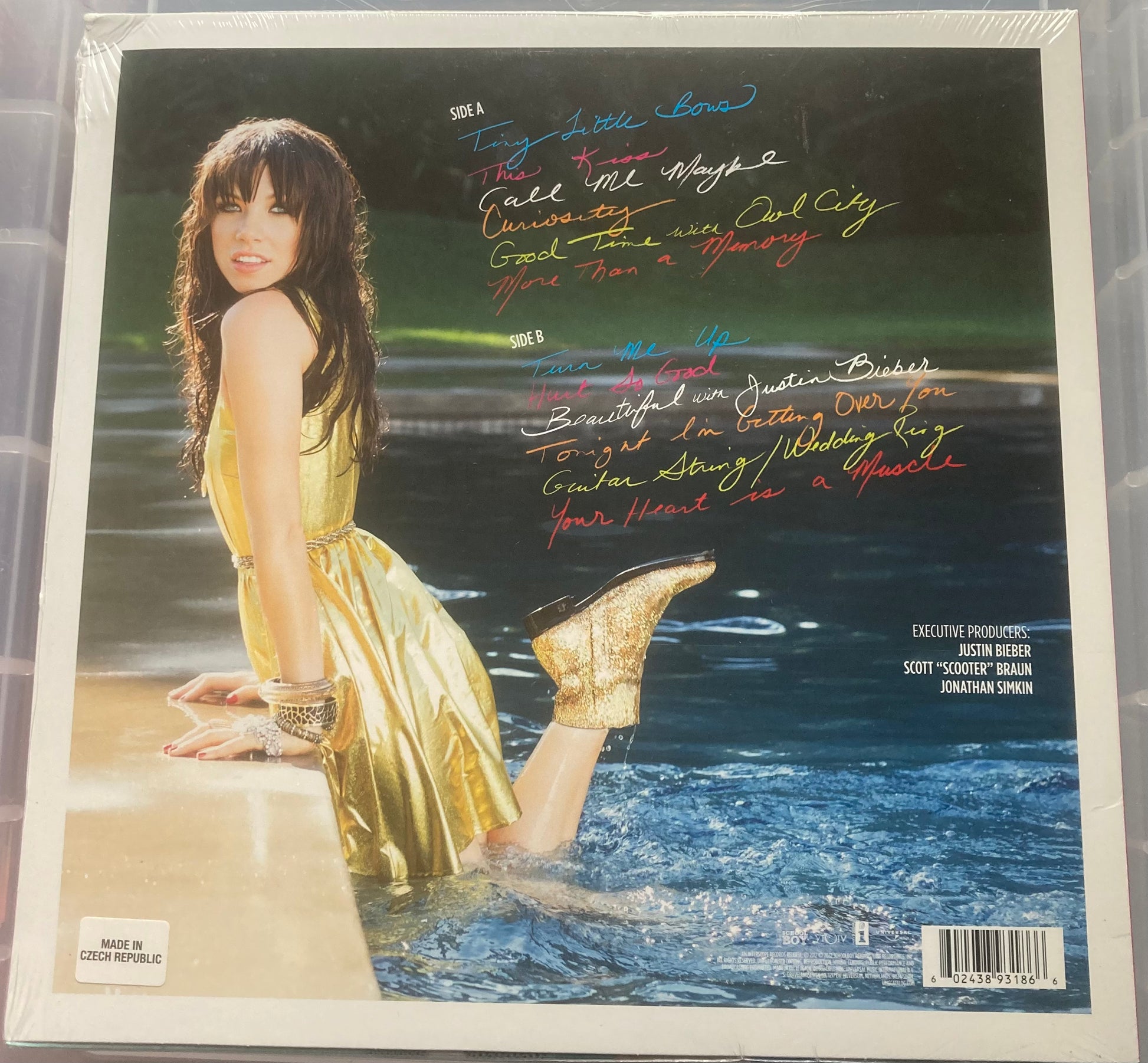 The back of 'Carly Rae Jepson' on vinyl