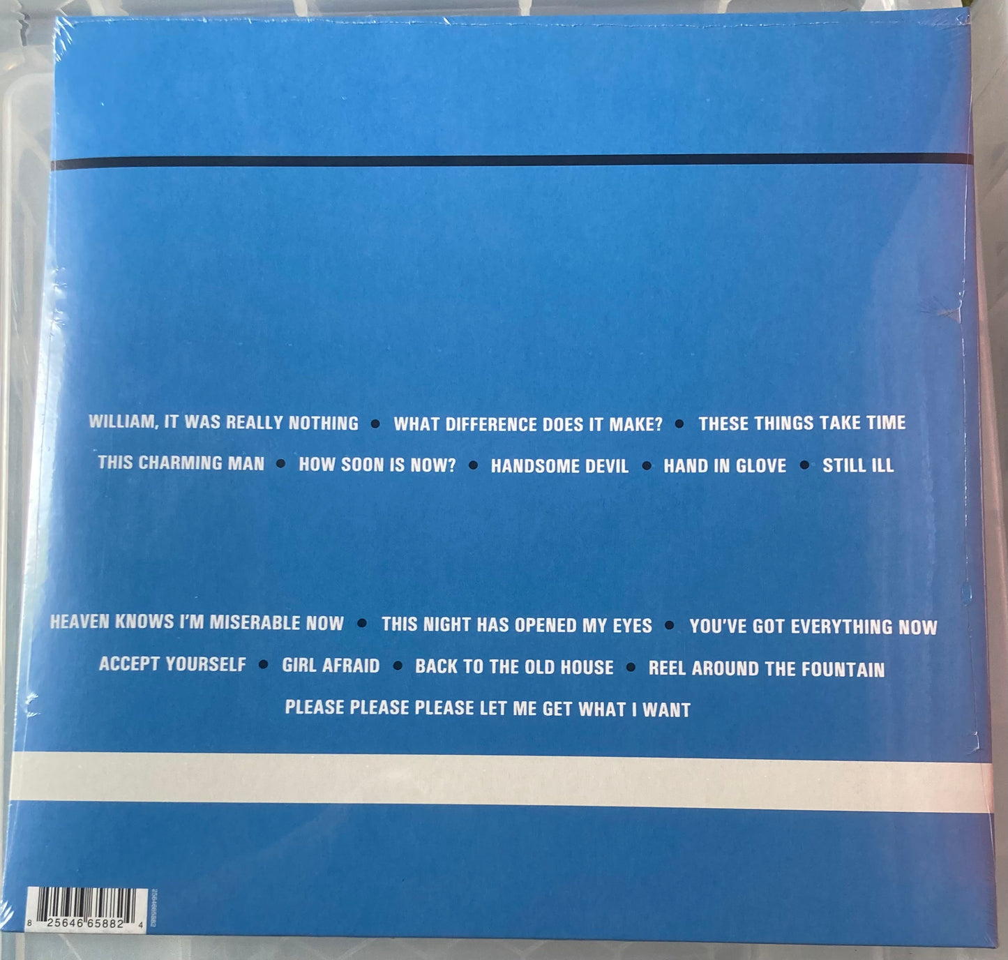 The back of 'the Smiths - Hatfull of Hollow' on vinyl