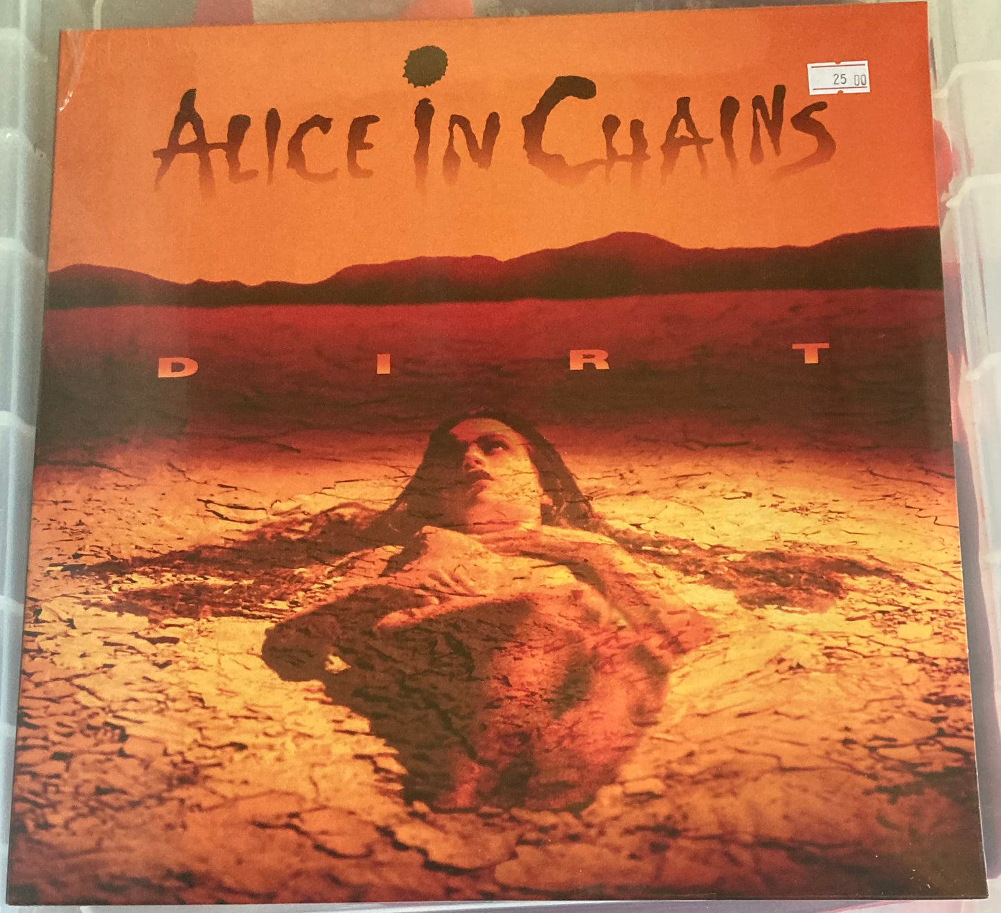 The front of 'Alice in Chains - Dirt' on vinyl