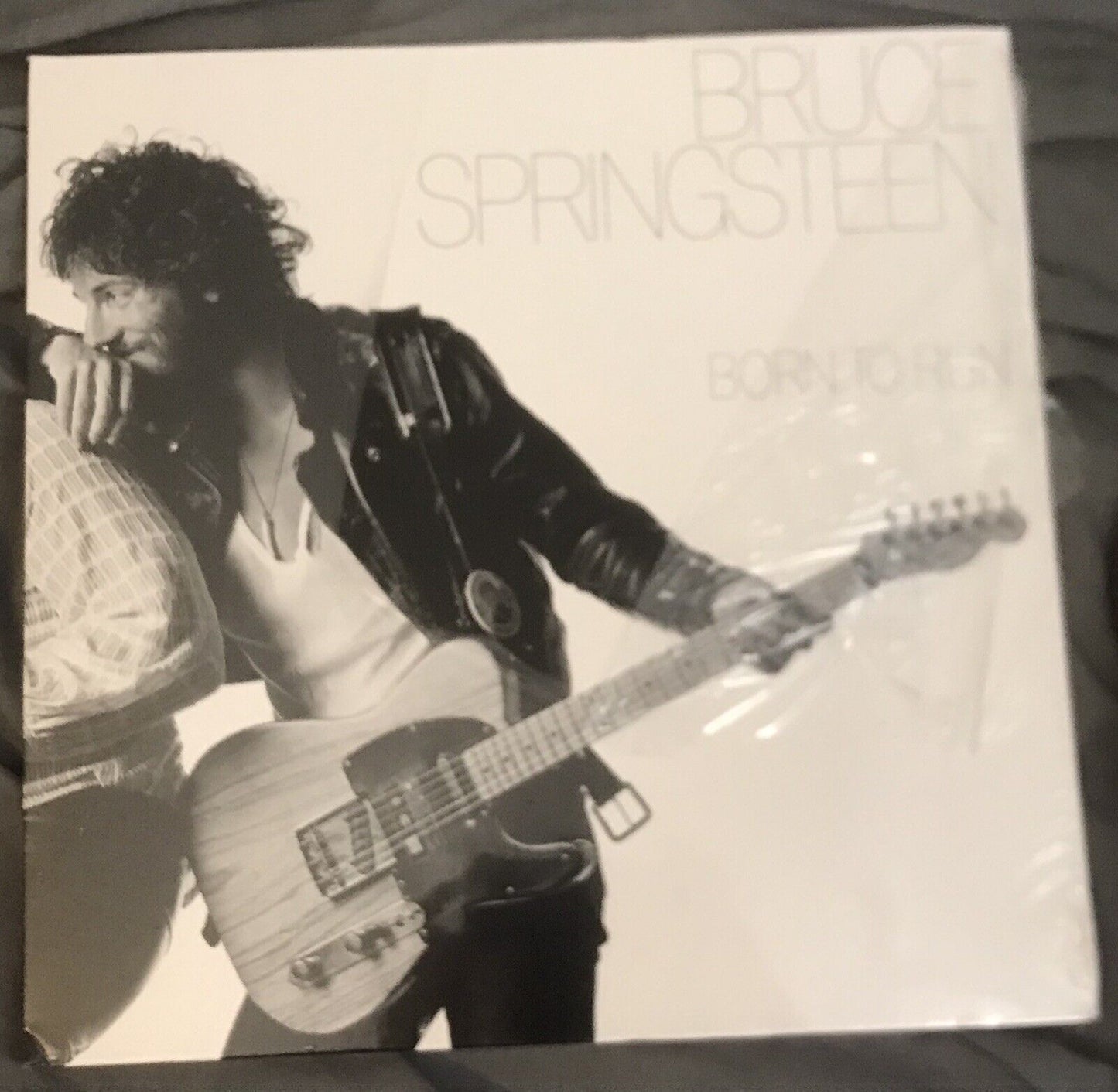 The Front of 'Bruce Springsteen - Born to Run' on vinyl