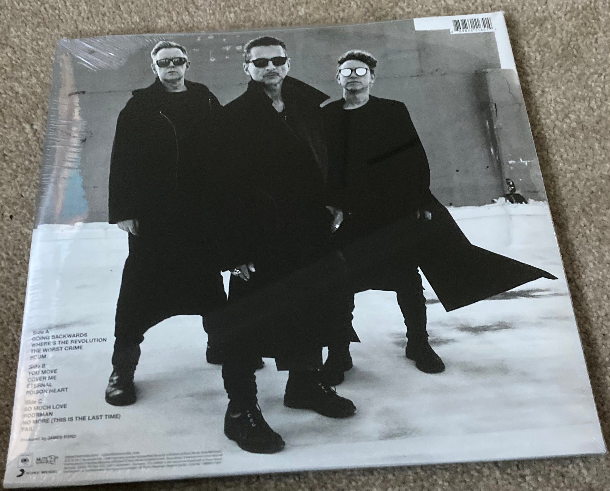 The back of Depeche Mode - Spirit on vinyl.