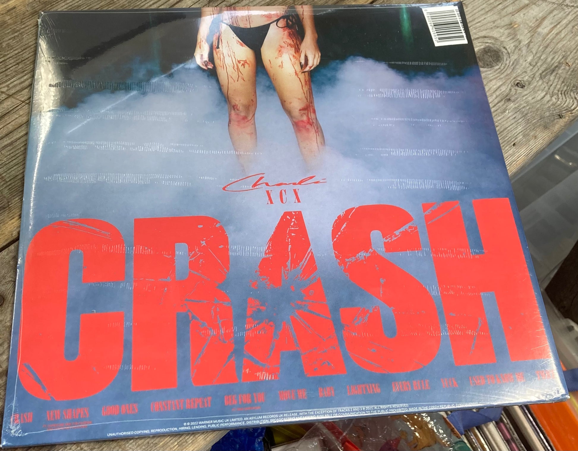 The back of ‘Charli XCX - Crash’ on vinyl