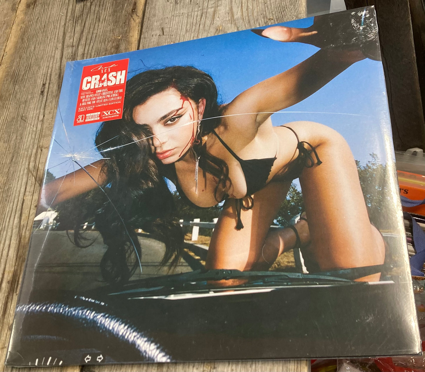 The front cover of ‘Charli XCX - Crash’ on vinyl