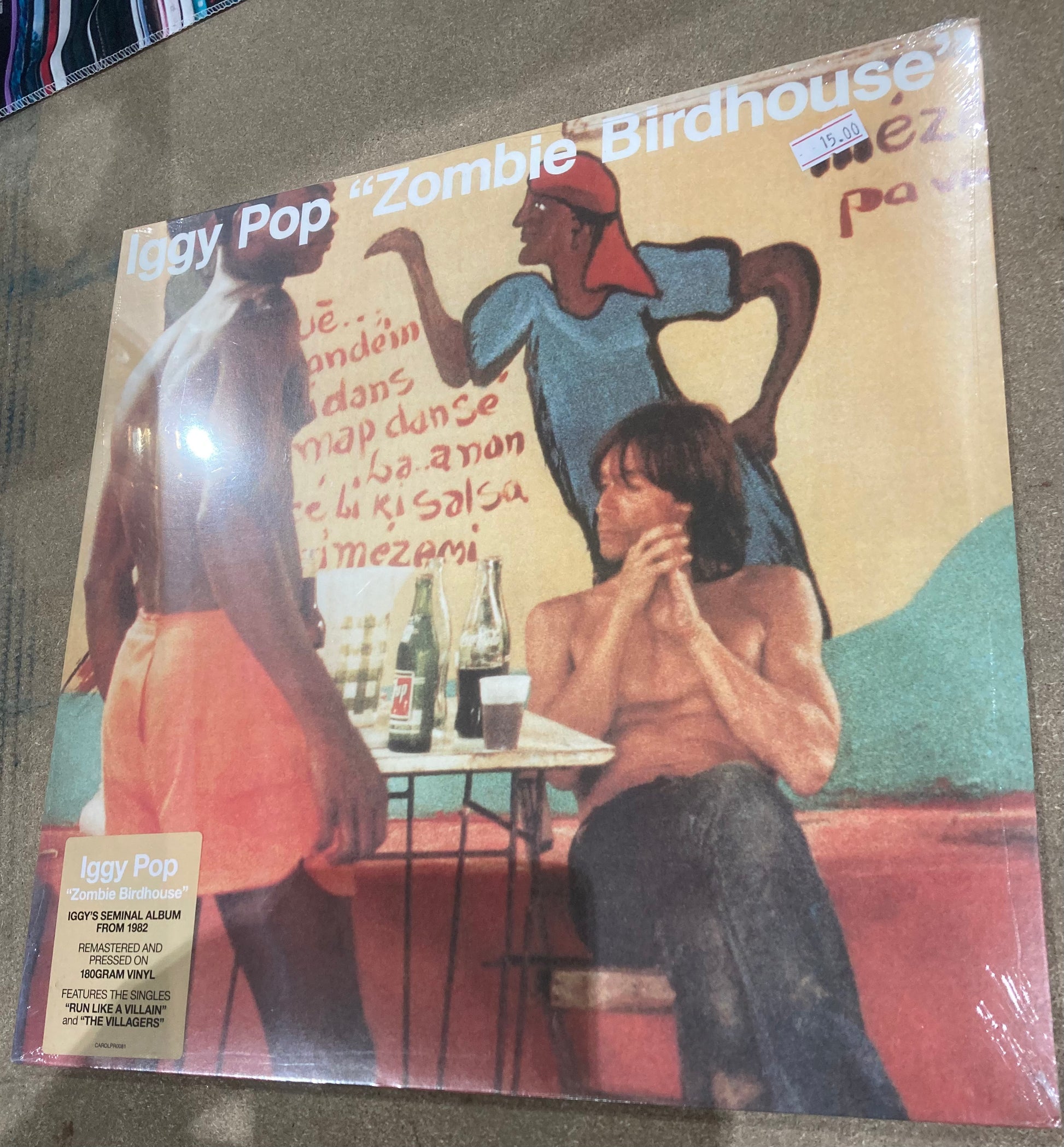 The back of Iggy Pop - Zombie Birdhouse on vinyl