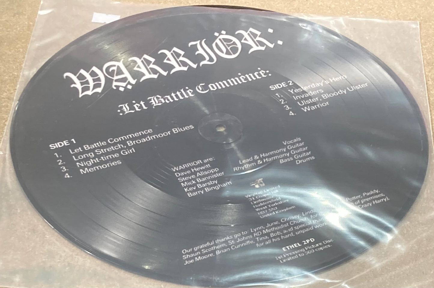 Warrior - Let Battle Commence - Picture Disc (Record LP Vinyl Album)