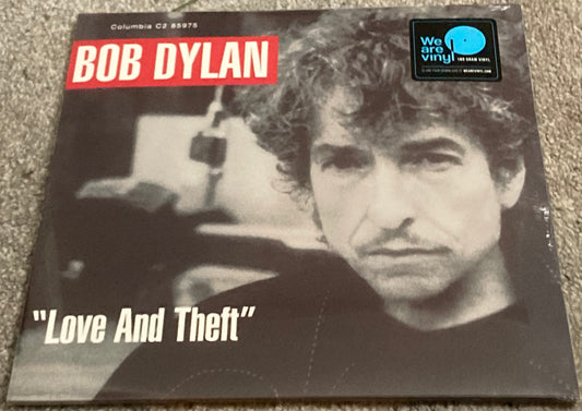 The front of Bob Dylan - Love and Theft on vinyl