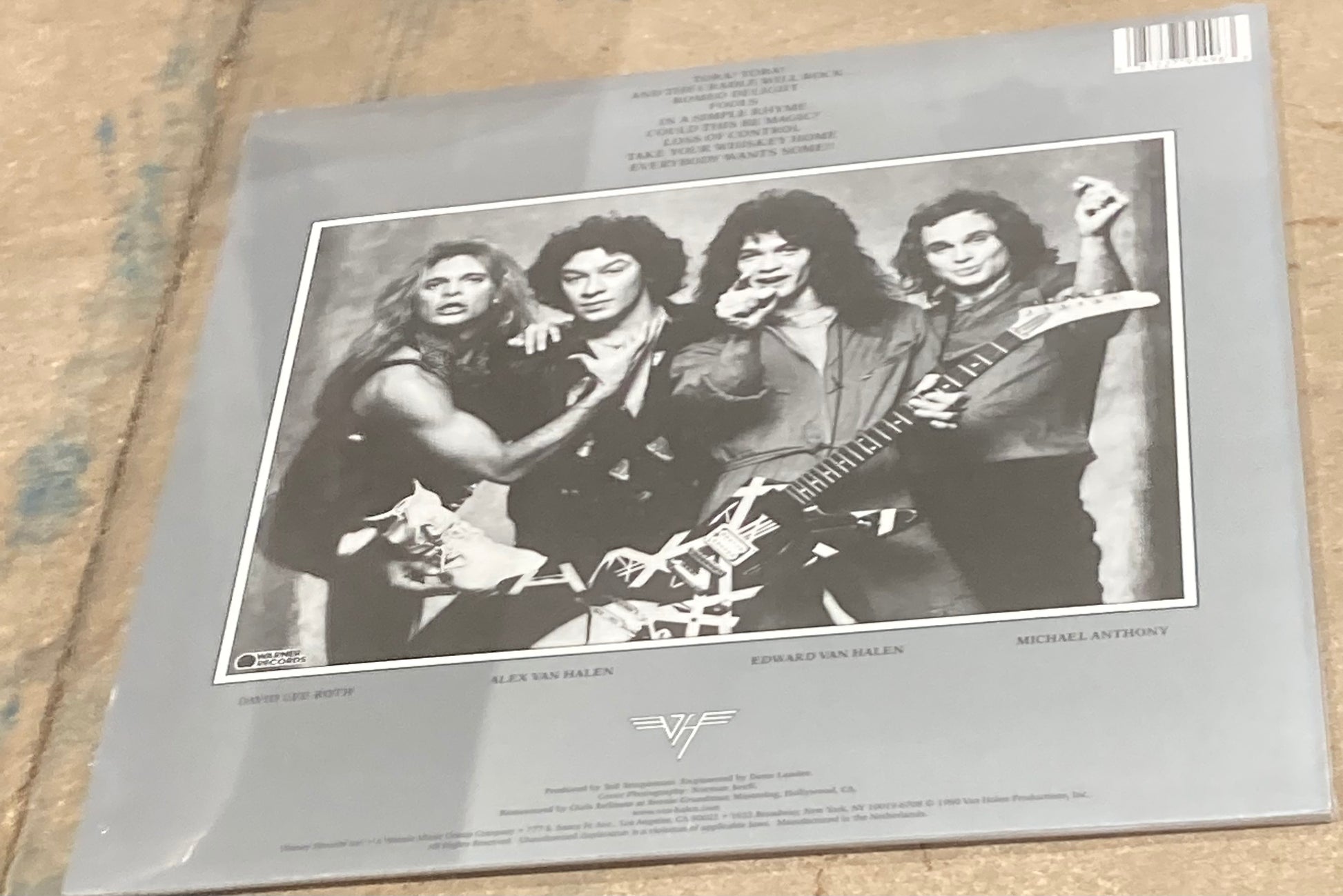 The back of Van Halen - Women and Children First on vinyl. 