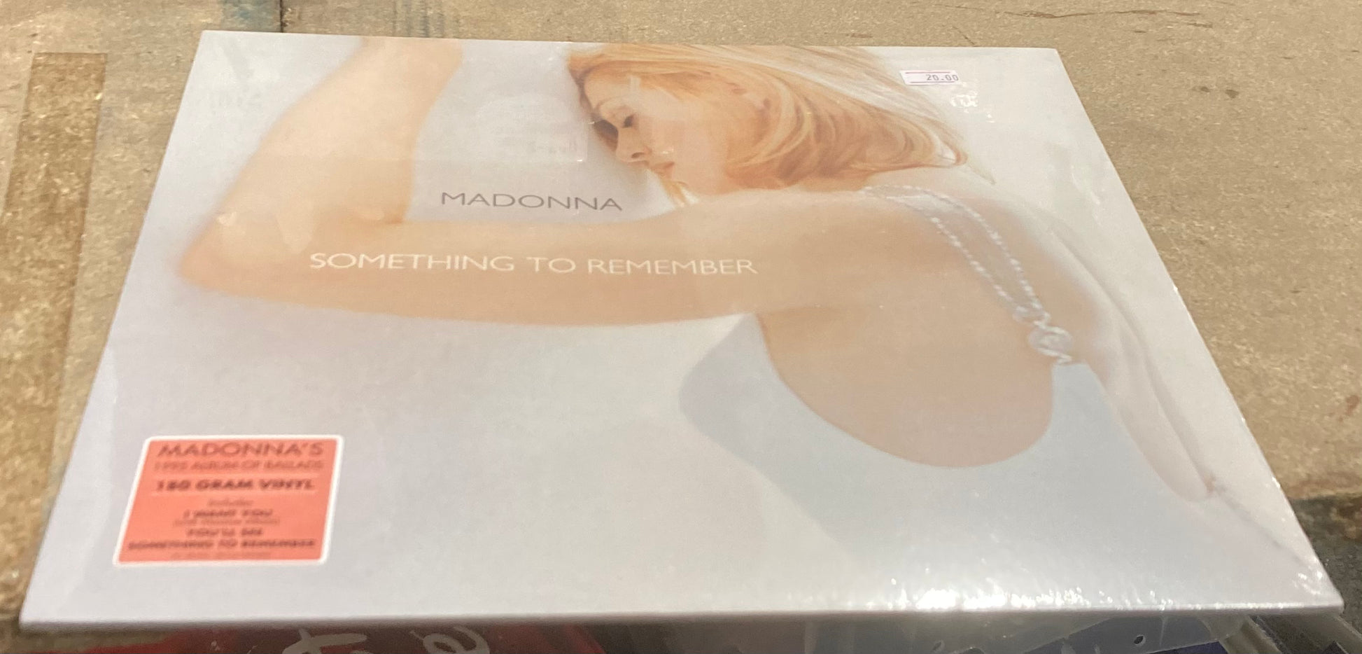 The front of ‘Madonna - Something to Remember’ on vinyl.