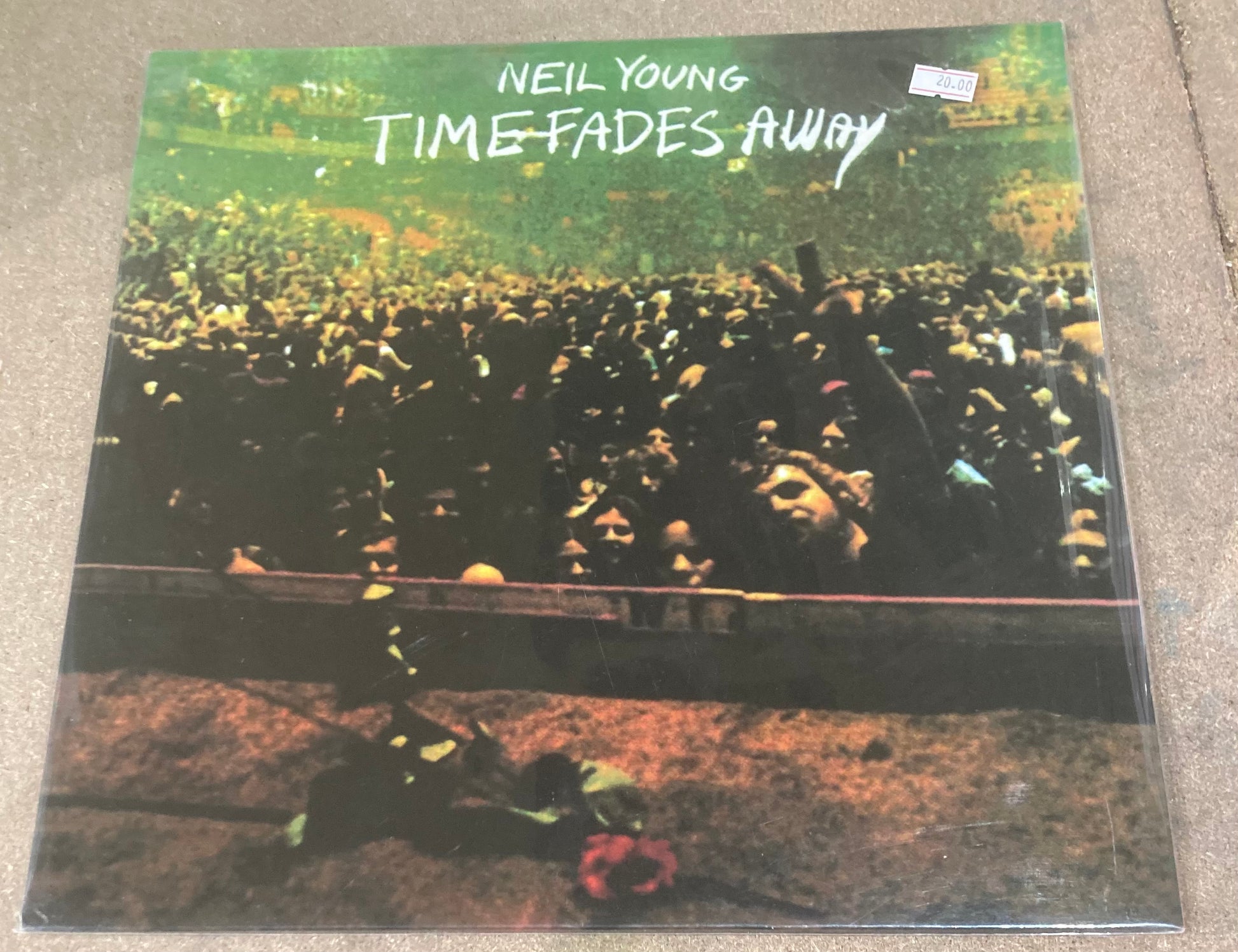The front of ‘Neil Young - Time Fades Away’ on vinyl