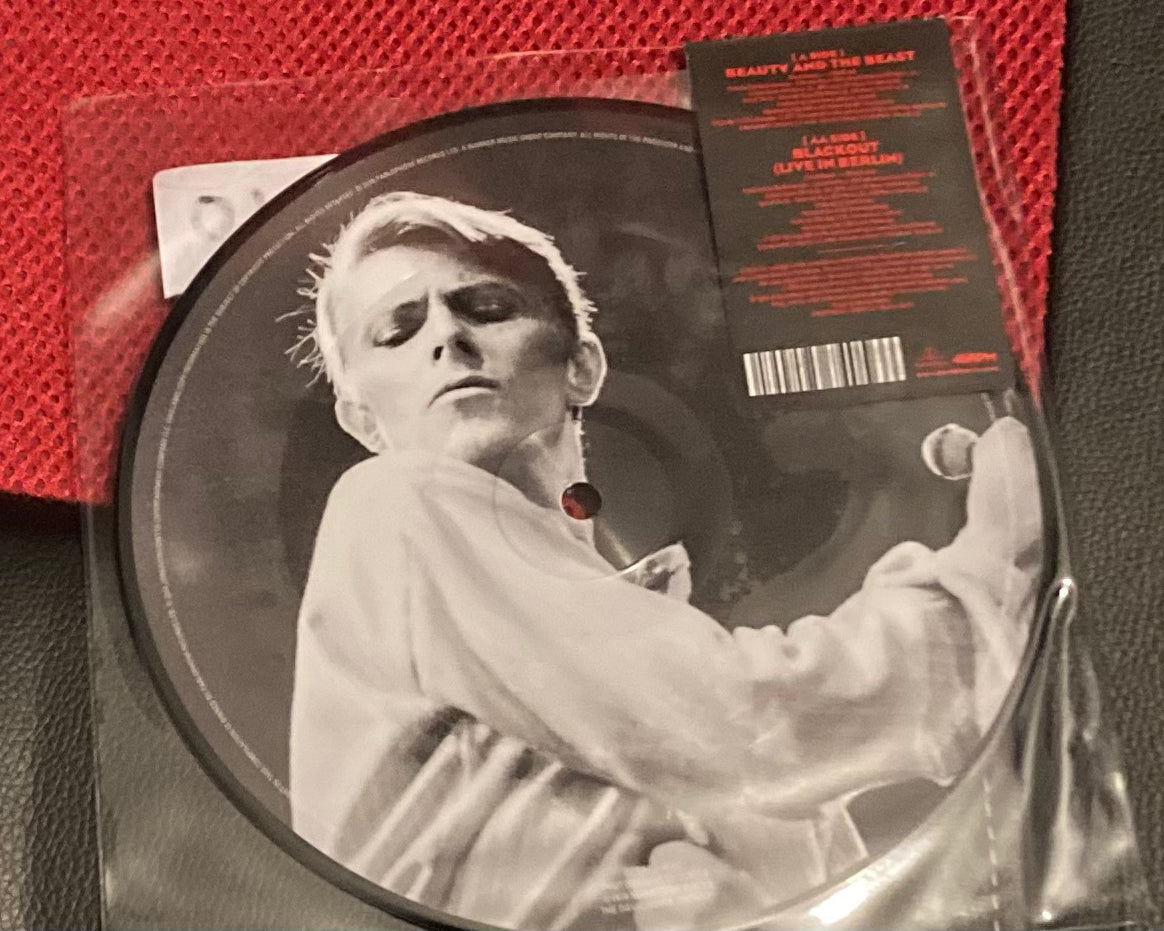 The back of David Bowie - Beauty and the Beast on 7” vinyl picture disc