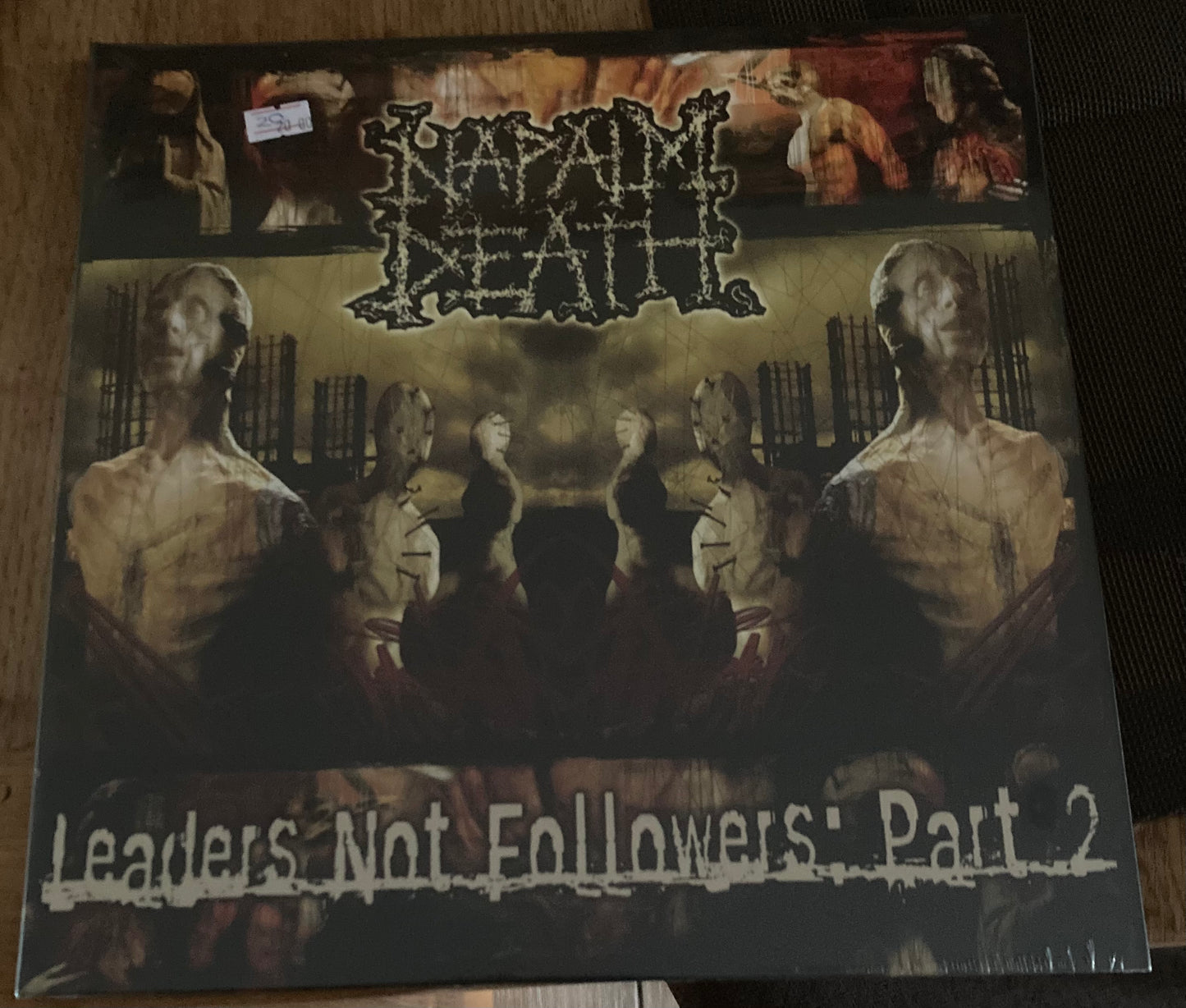 The front of Napalm Death - Leaders Not Followers: Part 2 on vinyl