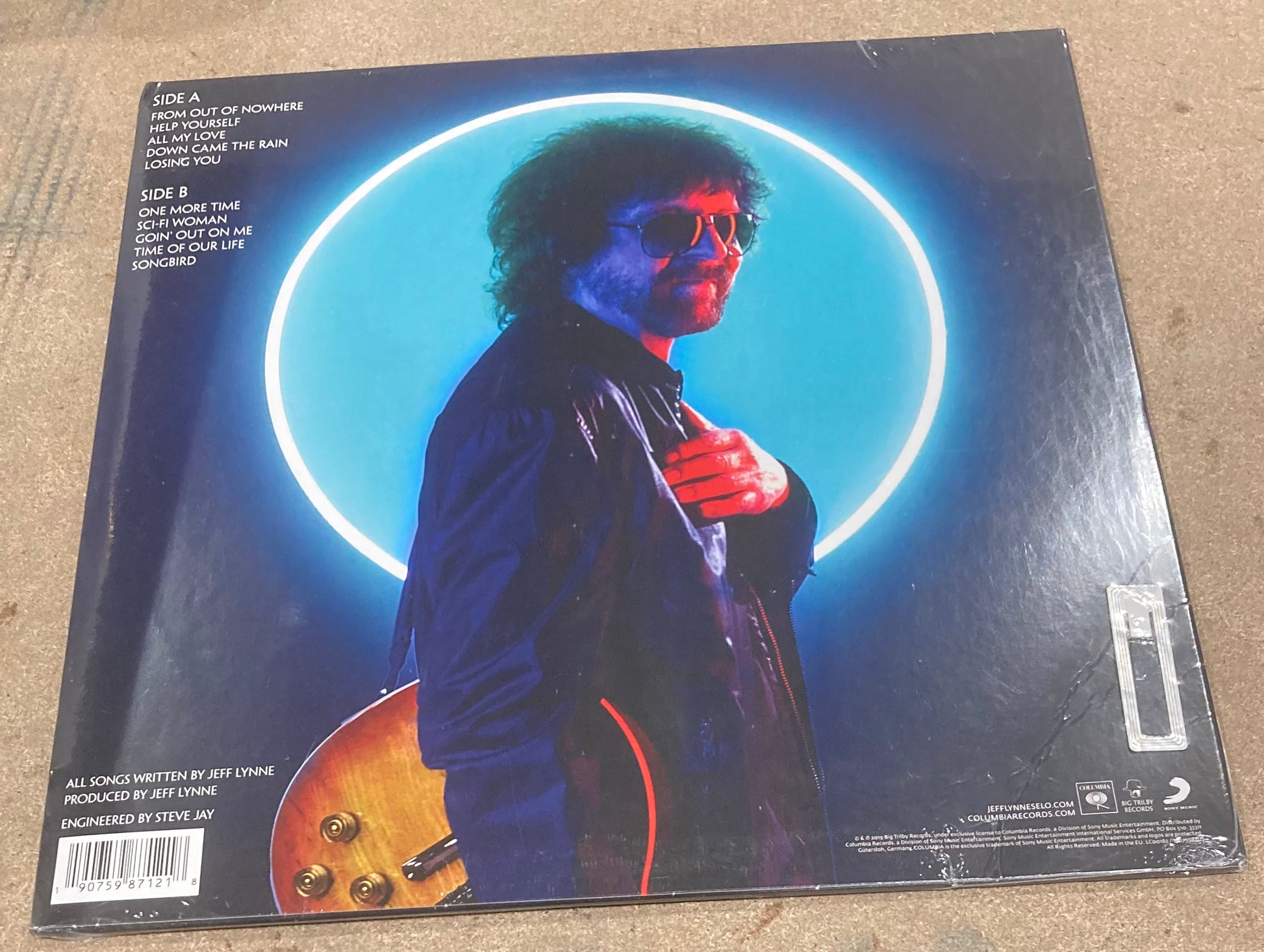 The back of ELO - From Out of Now on vinyl.