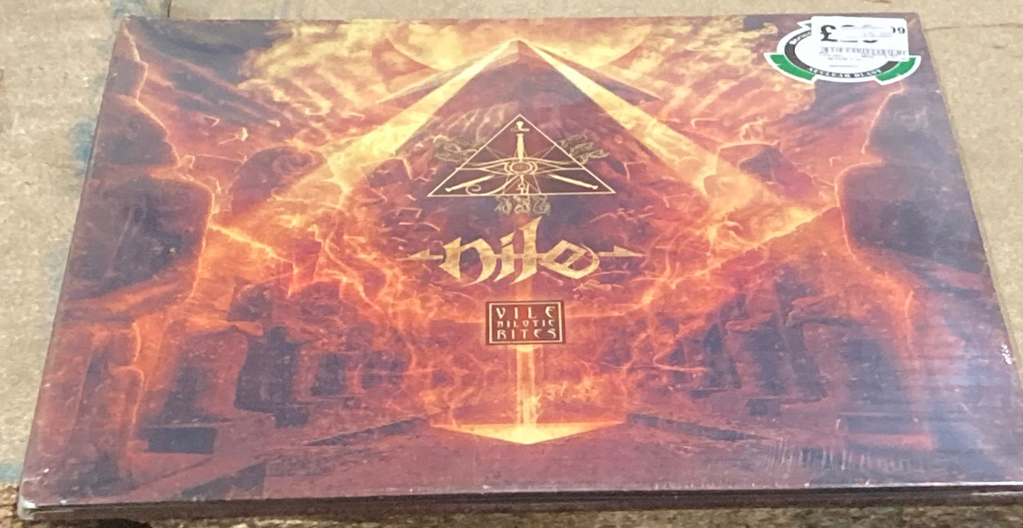 The front of Nile - Vile Nilotic Rites on vinyl.