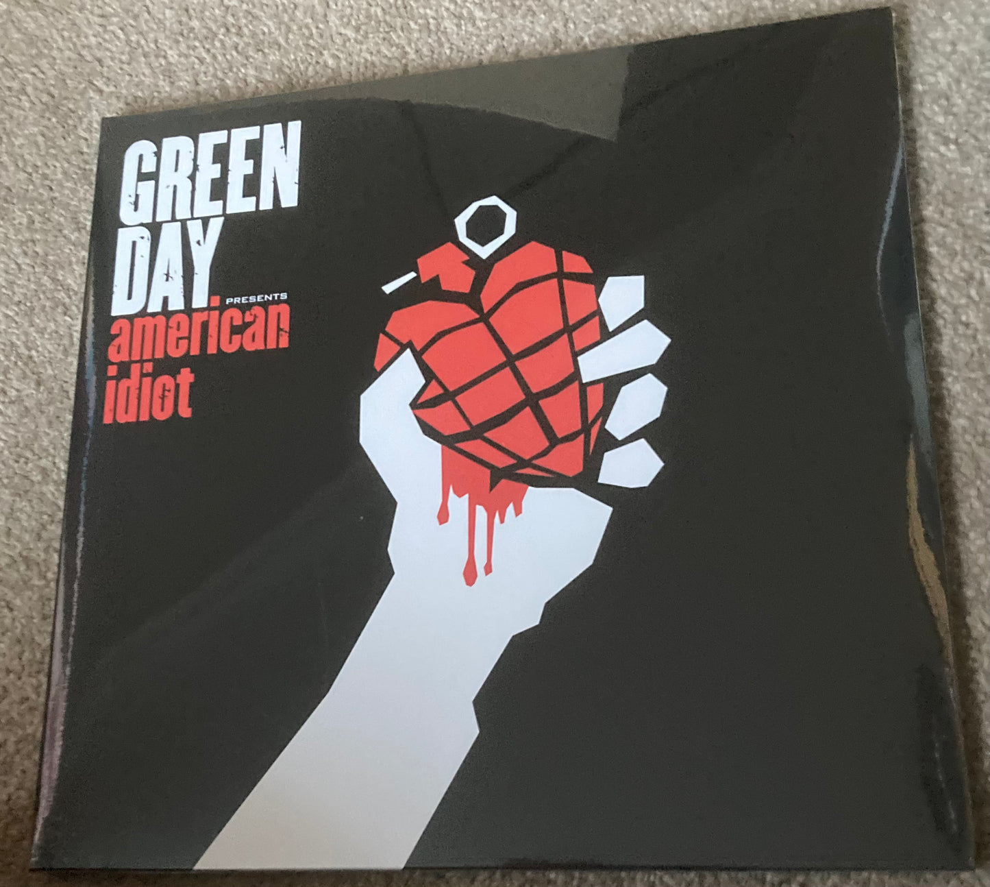 The front of Green Day - American Idiot on vinyl